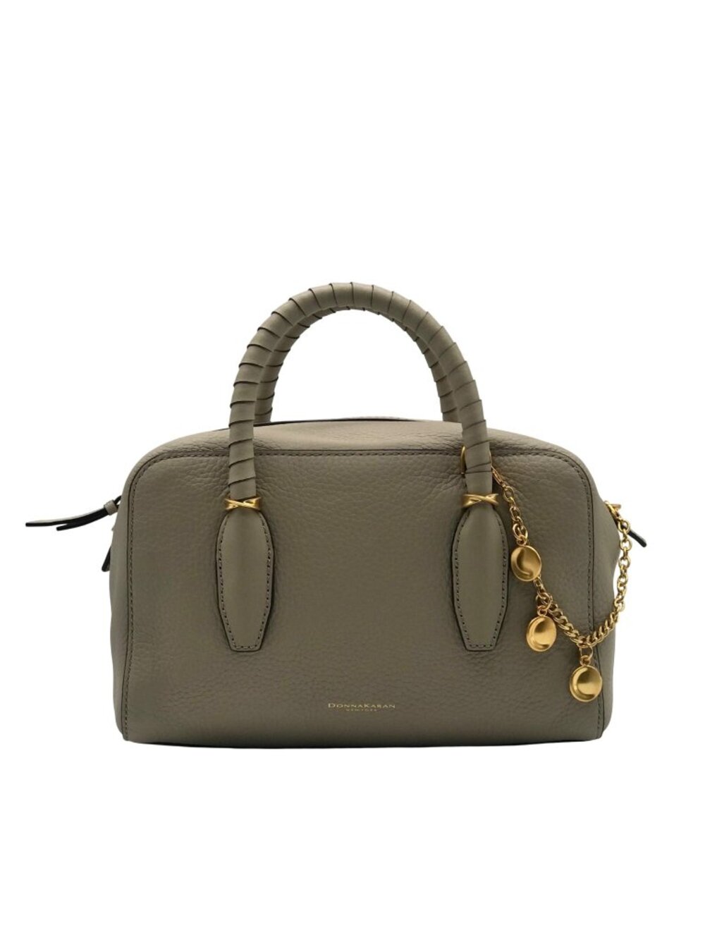 Donna Karan Chantilly Leather Taupe Medium Satchel Bag